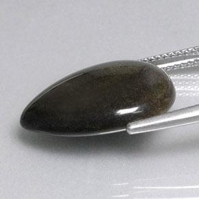 Obsidiana negro natural de 8,74 ct, en forma de pera, opaco