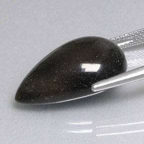 Obsidiana Brillo dorado natural de 11.16 ct, En forma de pera, Opaco