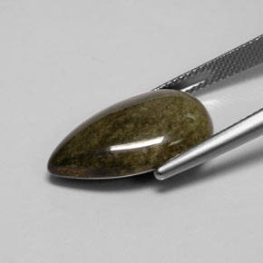 Obsidiana Brillo dorado natural de 9.16 ct, En forma de pera, Opaco