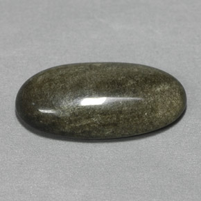 Obsidiana amarillo natural de 4,73 ct, corte óvalo, opaco