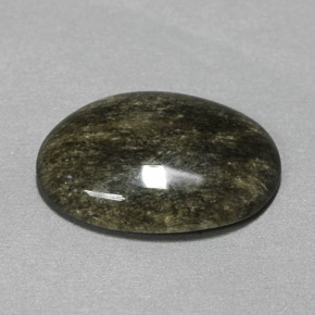 Obsidiana Brillo dorado natural de 4.72 ct, Corte Óvalo, Opaco