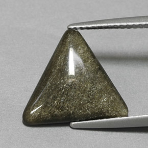 Obsidiana amarillo natural de 3,29 ct, trillón, opaco