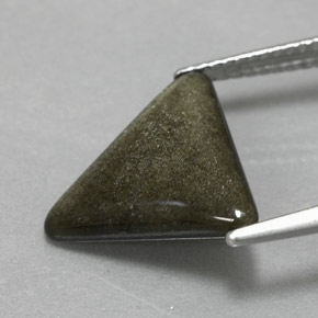 Obsidiana amarillo natural de 3,29 ct, trillón, opaco