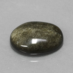 Obsidiana amarillo natural de 3,01 ct, corte óvalo, opaco