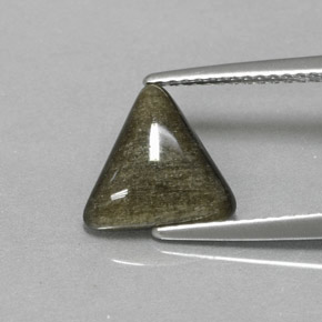 Obsidiana Brillo dorado natural de 1.67 ct, Trillón, Opaco