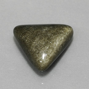 Obsidiana Brillo dorado natural de 2.99 ct, Trillón, Opaco