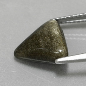 Obsidiana Brillo dorado natural de 2.99 ct, Trillón, Opaco
