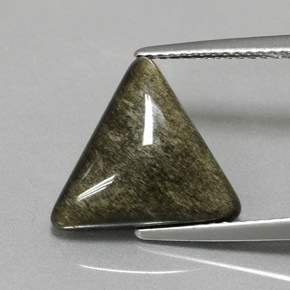 Obsidiana amarillo natural de 4,05 ct, trillón, opaco