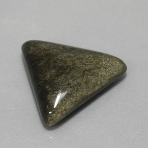 Obsidiana amarillo natural de 6,16 ct, trillón, opaco