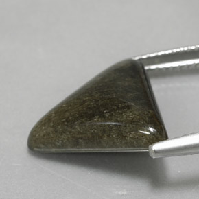 Obsidiana amarillo natural de 6,16 ct, trillón, opaco