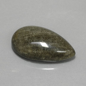 Obsidiana oro natural de 6,42 ct, en forma de pera, opaco