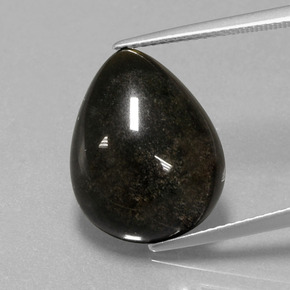 Obsidiana oro natural de 10,01 ct, en forma de pera, opaco