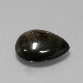 Obsidiana oro natural de 10,01 ct, en forma de pera, opaco