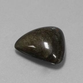 Obsidiana negro natural de 10,36 ct, trillón, opaco
