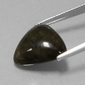 Obsidiana negro natural de 10,36 ct, trillón, opaco