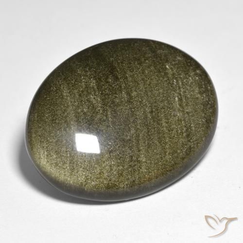Obsidiana Multicolor natural de 32.49 ct, Ovalada, Opaco
