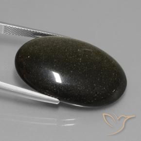 Obsidiana Multicolor natural de 31.66 ct, Ovalada, Opaco