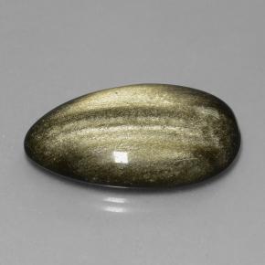 Obsidiana Padparadscha natural de 33.67 ct, En forma de pera, Opaco