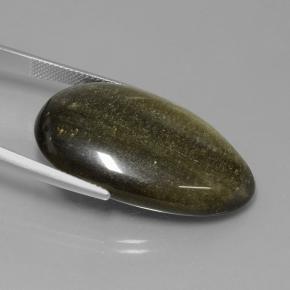 Obsidiana Padparadscha natural de 33.67 ct, En forma de pera, Opaco