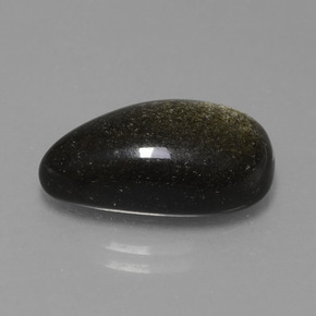 Obsidiana Brillo dorado natural de 7.78 ct, Forma elegante, Opaco