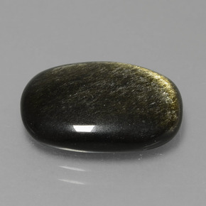 Obsidiana Brillo dorado natural de 7.56 ct, Corte Cojín, Opaco