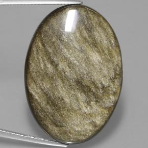 Obsidiana negro natural de 38,13 ct, corte óvalo, opaco