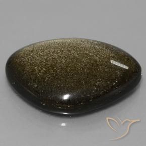 Obsidiana Negro marrón natural de 35.75 ct, Elegante, Opaco