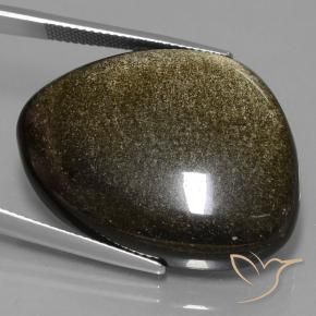 Obsidiana Negro marrón natural de 35.75 ct, Elegante, Opaco