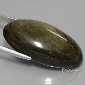 Obsidiana Multicolor natural de 57.34 ct, Ovalada, Opaco