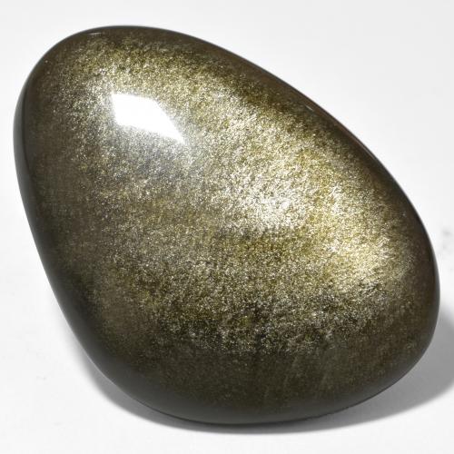 Obsidiana dorado natural de 40,38 ct, forma elegante, opaco
