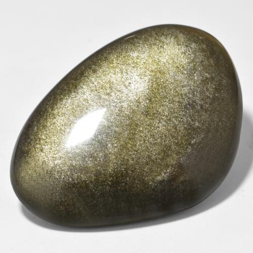 Obsidiana dorado natural de 40,38 ct, forma elegante, opaco