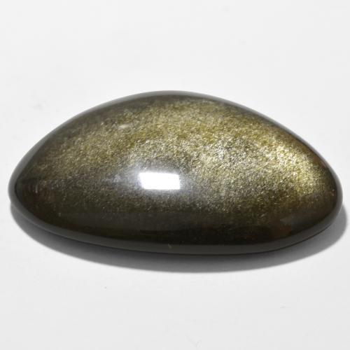 Obsidiana dorado natural de 40,38 ct, forma elegante, opaco
