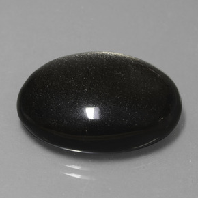 Obsidiana oro natural de 25,73 ct, corte óvalo, opaco