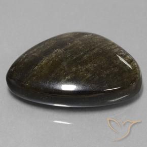 Obsidiana Negro marrón natural de 24.42 ct, Elegante, Opaco