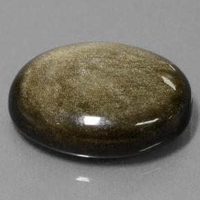 Obsidiana dorado natural de 28,57 ct, corte óvalo, opaco