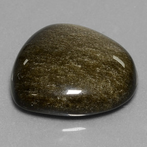 Obsidiana dorado natural de 17,56 ct, forma elegante, opaco