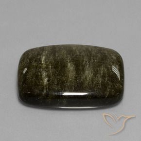 Obsidiana Marrón negruzco natural de 47.70 ct, Forma Cojín, Opaco