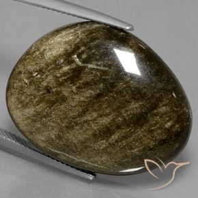 Obsidiana Negro con brillo dorado natural de 30.42 ct, Elegante, Opaco