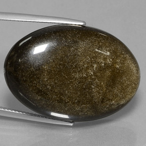 Obsidiana dorado natural de 37,84 ct, corte óvalo, opaco