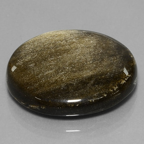 Obsidiana negro natural de 38,01 ct, corte redondo, opaco