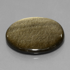 Obsidiana oro natural de 28,16 ct, corte redondo, opaco