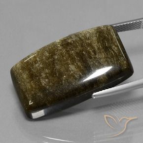 Obsidiana Negro marrón natural de 34.97 ct, Forma Cojín, Opaco
