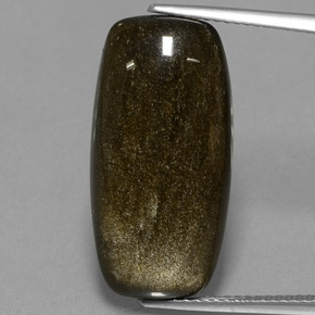 Obsidiana oro natural de 11,95 ct, corte cojín, opaco