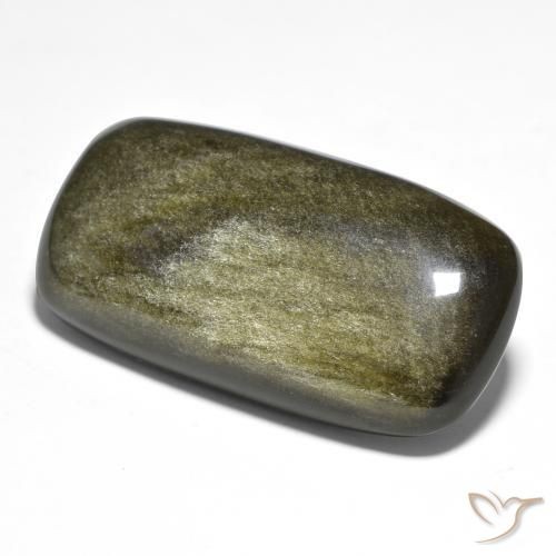 44.74ct Natural Multicolor Obsidiana, Forma Cojín, Opaco