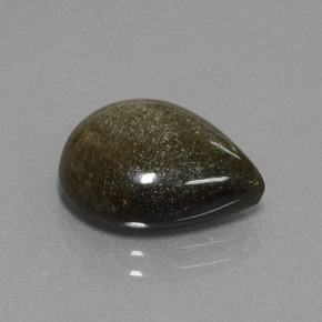 Obsidiana oro natural de 4,64 ct, en forma de pera, opaco