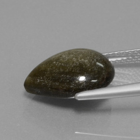 Obsidiana oro natural de 4,64 ct, en forma de pera, opaco