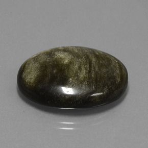 Obsidiana negro natural de 28,84 ct, corte óvalo, opaco