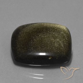 Obsidiana Marrón negruzco natural de 37.25 ct, Forma Cojín, Opaco