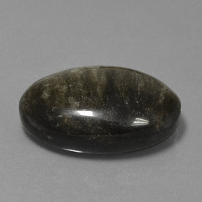 Obsidiana negro natural de 26,10 ct, corte óvalo, opaco