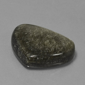 Obsidiana negro natural de 19,03 ct, forma elegante, opaco